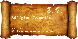 Bügler Izabella névjegykártya